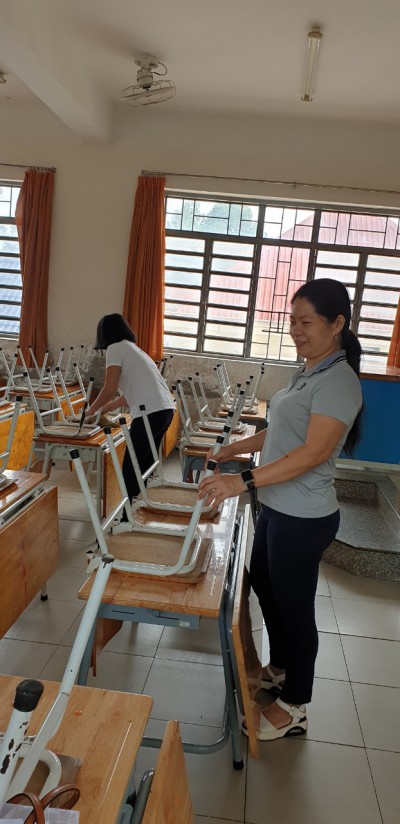 TH Phú Lợi tổng vệ sinh  trước ngày bầu cử Đại biểu Quốc hội khóa XV và Đại biểu HĐND các cấp