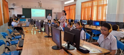 Trường TH Phú Lợi tổ chức cho học sinh thi ioe cấp tỉnh năm học 2023-2024