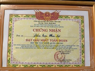 trường Tiểu học Phú Lợi đã xuất sắc đạt thành tích cao trong Hội thi Văn nghệ quần chúng chào mừng thành công Đại Hội Đại biểu Đảng bộ phường Phú Lợi lần thứ V