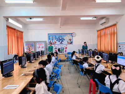 213 học sinh Trường Tiểu học Phú Lợi hoàn thành bài thi IOE cấp trường