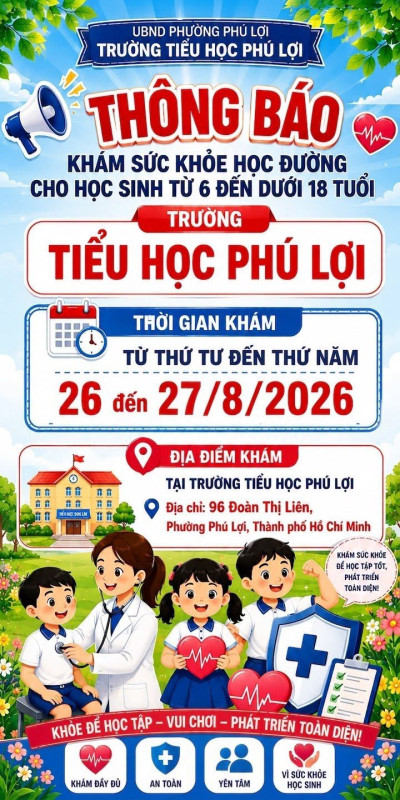 Thời gian tựu trường năm học 2026-2027