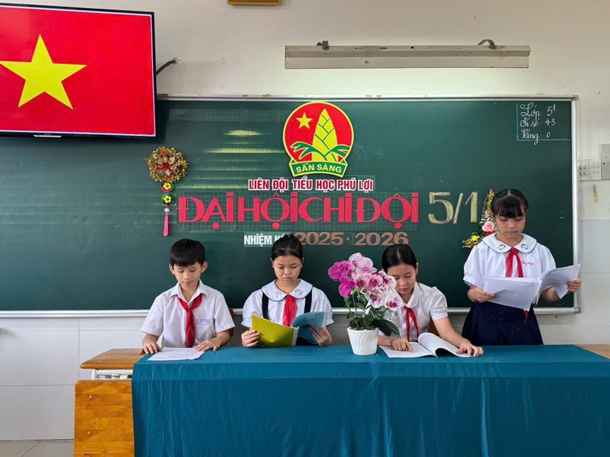 Đại hội các Chi Đội Trường Tiểu học Phú Lợi năm học 2025 – 2026