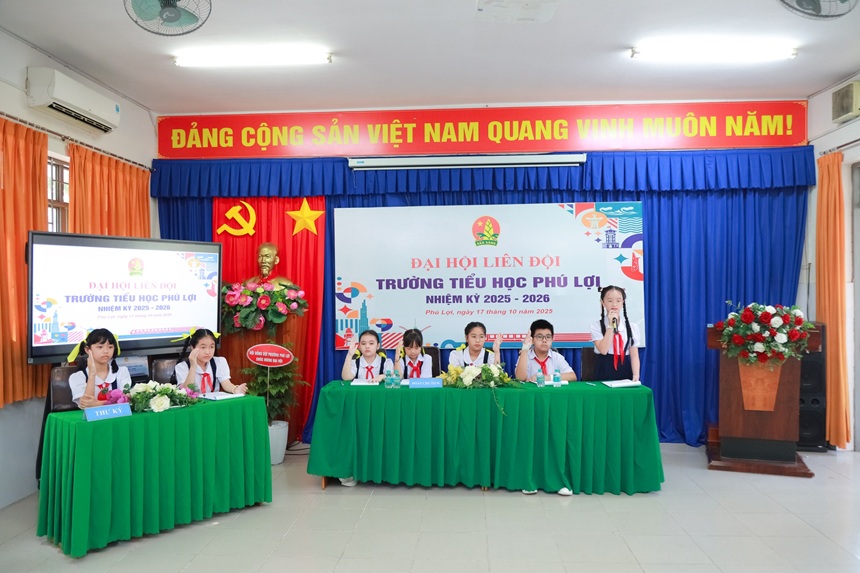 Đại Hội Liên Đội Trường Tiểu học Phú Lợi năm học 2025 – 2026