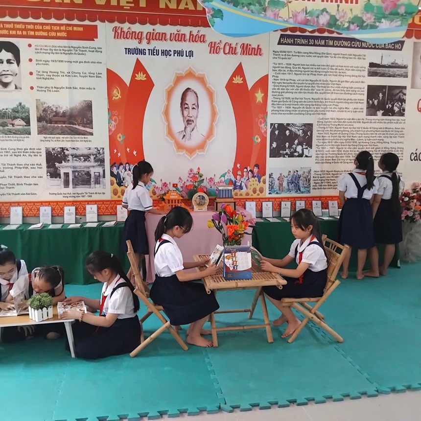 Hoạt động học tập tại không gian văn hóa Hồ Chí Minh Khối 4 – Trường Tiểu học Phú Lợi