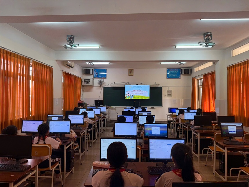 trường Tiểu học Phú  tổ chức thi đánh giá năng lực học sinh lớp 3