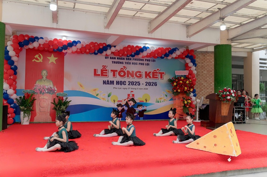 Trường Tiểu học Phú Lợi long trọng tổ chức lễ tổng kết năm học 2025 - 2026